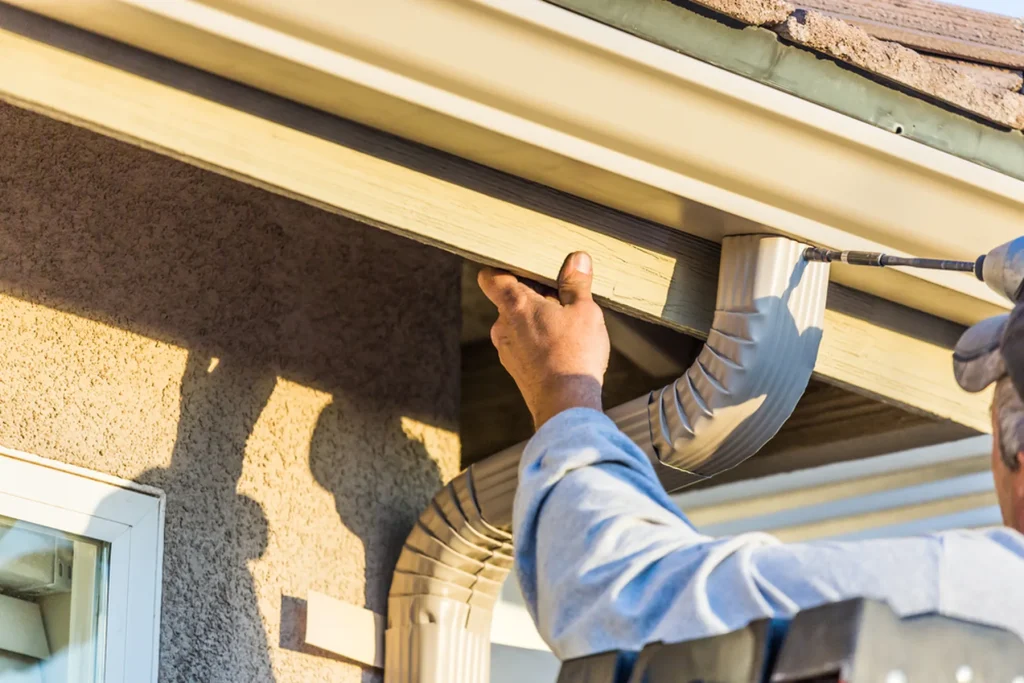 gutter instllation on old house