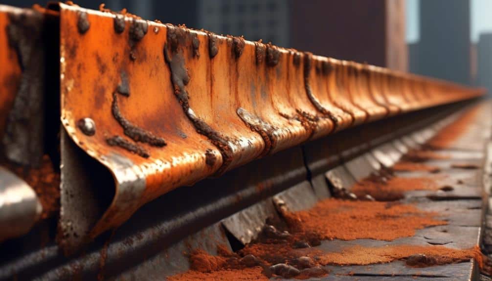 gutter corrosion and excessive rust