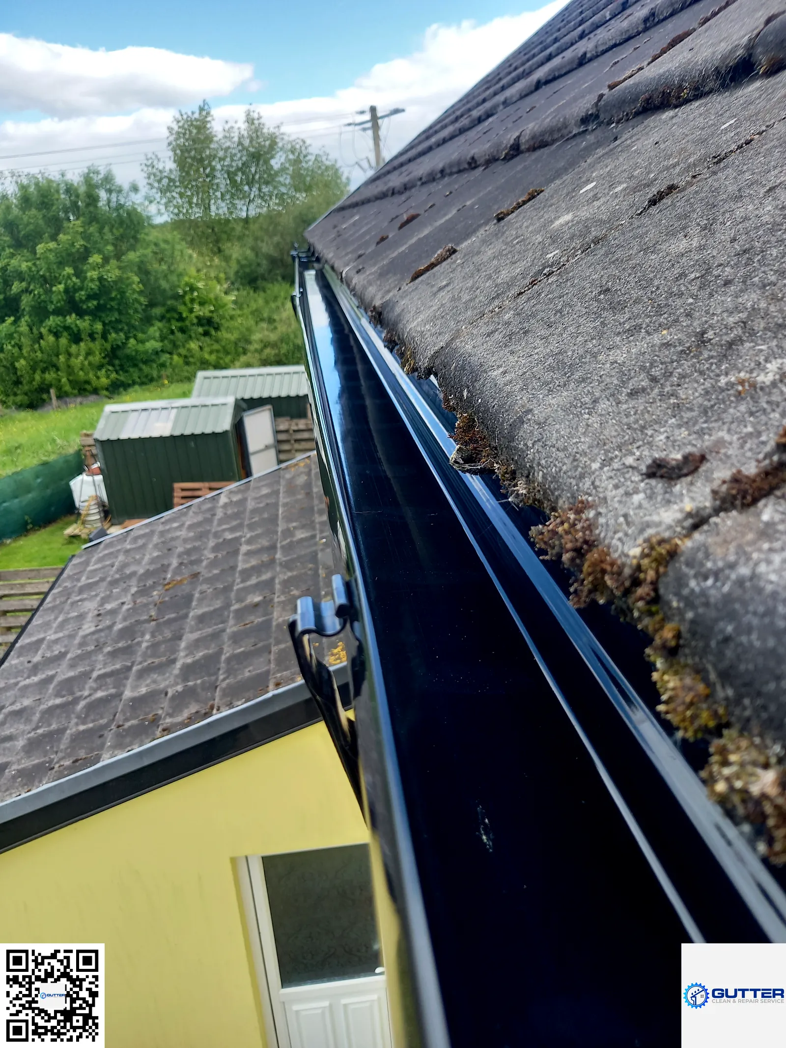 Sagging gutters from blocked runs